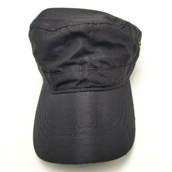 Happy Chef HC Restaurant Strapback Black Hat Cap Food Military Cadet Style - Picture 1 of 8